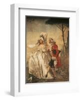 Minuet in Villa-Giandomenico Tiepolo-Framed Giclee Print