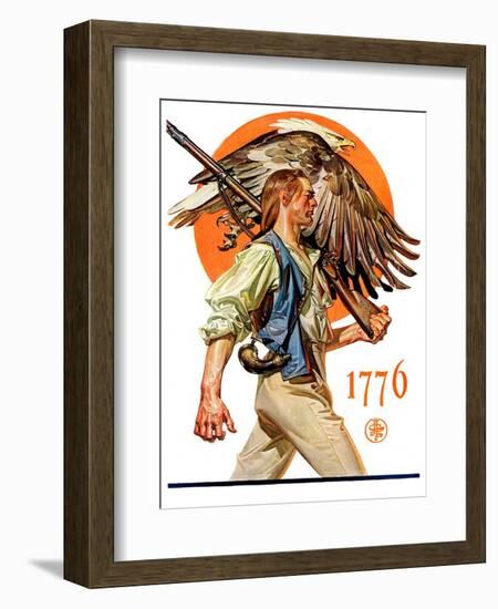 "Minute Man,"June 29, 1929-Joseph Christian Leyendecker-Framed Giclee Print