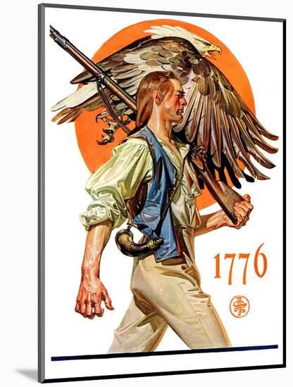 "Minute Man,"June 29, 1929-Joseph Christian Leyendecker-Mounted Giclee Print