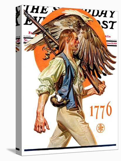"Minute Man," Saturday Evening Post Cover, June 29, 1929-Joseph Christian Leyendecker-Stretched Canvas