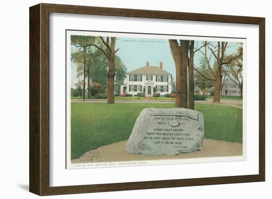 Minute Men Monument, Lexington-null-Framed Premium Giclee Print