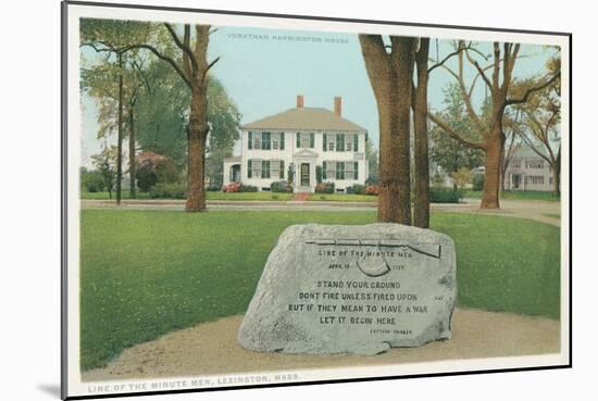 Minute Men Monument, Lexington-null-Mounted Premium Giclee Print