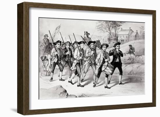 Minute Men on the March Print-null-Framed Giclee Print