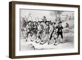 Minute Men on the March Print-null-Framed Giclee Print