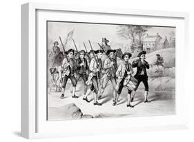 Minute Men on the March Print-null-Framed Giclee Print