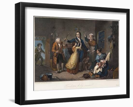 Minuteman: Family, 1776-T.h. Matteson-Framed Giclee Print