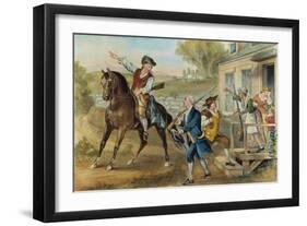 Minutemen, 1776-Currier & Ives-Framed Giclee Print