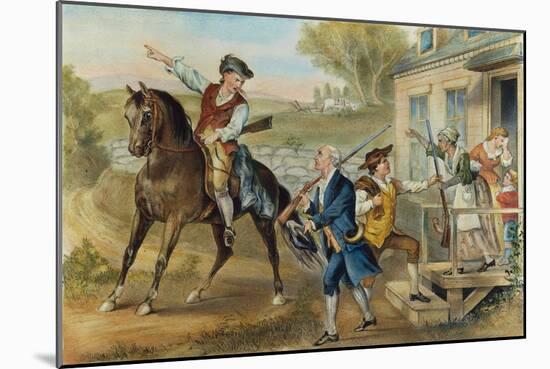 Minutemen, 1776-Currier & Ives-Mounted Giclee Print