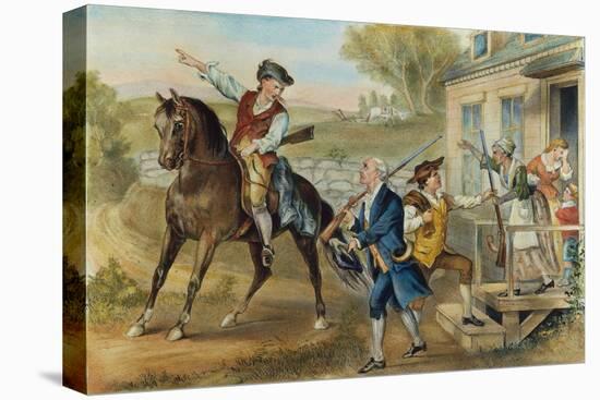Minutemen, 1776-Currier & Ives-Stretched Canvas
