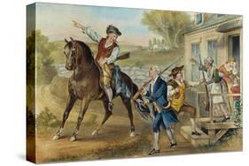 Minutemen, 1776-Currier & Ives-Stretched Canvas