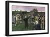 Minutemen Assembling on Cambridge Common the Night Before the Battle of Bunker Hill, c.1775-null-Framed Giclee Print