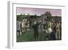 Minutemen Assembling on Cambridge Common the Night Before the Battle of Bunker Hill, c.1775-null-Framed Giclee Print