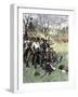 Minutemen at Lexington Green, April 1775-null-Framed Giclee Print