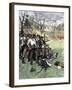 Minutemen at Lexington Green, April 1775-null-Framed Giclee Print