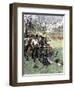 Minutemen at Lexington Green, April 1775-null-Framed Giclee Print