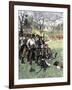 Minutemen at Lexington Green, April 1775-null-Framed Giclee Print