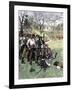 Minutemen at Lexington Green, April 1775-null-Framed Giclee Print