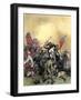 Minutemen at the Battle of Bunker Hill at the Outbreak of the American Revolution, c.1775-null-Framed Giclee Print