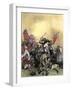 Minutemen at the Battle of Bunker Hill at the Outbreak of the American Revolution, c.1775-null-Framed Giclee Print