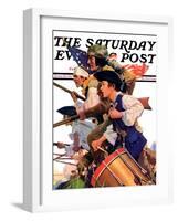 "Minutemen," Saturday Evening Post Cover, June 13, 1936-Maurice Bower-Framed Giclee Print