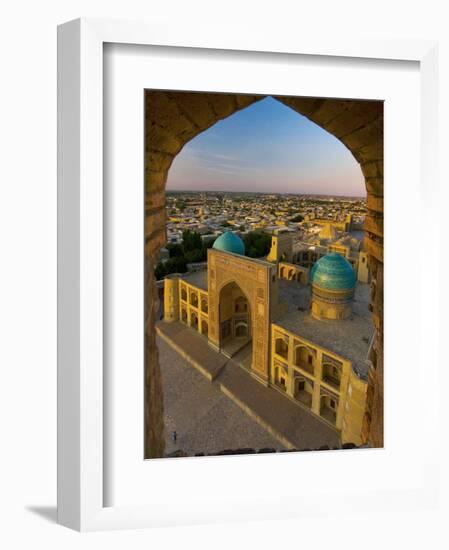 Mir-I-Arab Madrassah from Kalon minaret, Bukhara, Uzbekistan-Michele Falzone-Framed Photographic Print