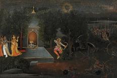 Illustration to the Ramayana, circa 1750-1760-Mir Kalan Oudh-Laminated Giclee Print