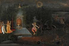 Illustration to the Ramayana, circa 1750-1760-Mir Kalan Oudh-Stretched Canvas