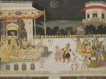 Queen Udham Bai Entertained, 1742-Mir Miran-Framed Stretched Canvas