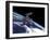 Mir Russian Space Station in Orbit over Earth-null-Framed Art Print