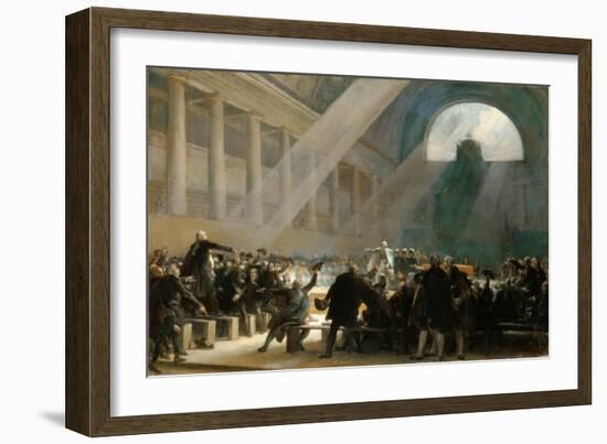 Mirabeau Answering Dreux-Brézé, at the National Assembly Meeting, June 23, 1789-Alexandre-Évariste Fragonard-Framed Giclee Print