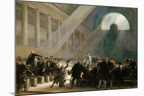 Mirabeau Answering Dreux-Brézé, at the National Assembly Meeting, June 23, 1789-Alexandre-Évariste Fragonard-Mounted Giclee Print