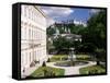 Mirabell Gardens and the Old City, Unesco World Heritage Site, Salzburg, Austria-Gavin Hellier-Framed Stretched Canvas