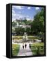 Mirabell Gardens and the Old City, Unesco World Heritage Site, Salzburg, Austria-Gavin Hellier-Framed Stretched Canvas