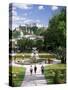 Mirabell Gardens and the Old City, Unesco World Heritage Site, Salzburg, Austria-Gavin Hellier-Stretched Canvas