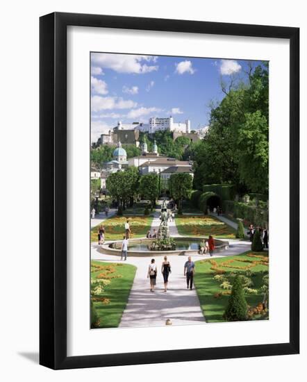 Mirabell Gardens and the Old City, Unesco World Heritage Site, Salzburg, Austria-Gavin Hellier-Framed Photographic Print