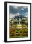 Mirabell gardens with Cathedral and Hohensalzburg castle in the background, Salzburg, Austria-Stefano Politi Markovina-Framed Premium Photographic Print
