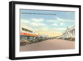 Miracle Mile, Coral Gables, Florida-null-Framed Art Print