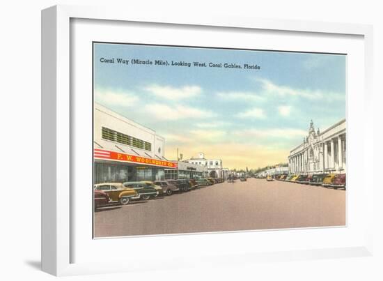 Miracle Mile, Coral Gables, Florida-null-Framed Art Print