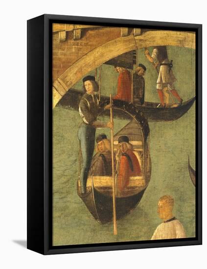 Miracle of Cross at Bridge of San Lorenzo-Gentile Bellini-Framed Stretched Canvas