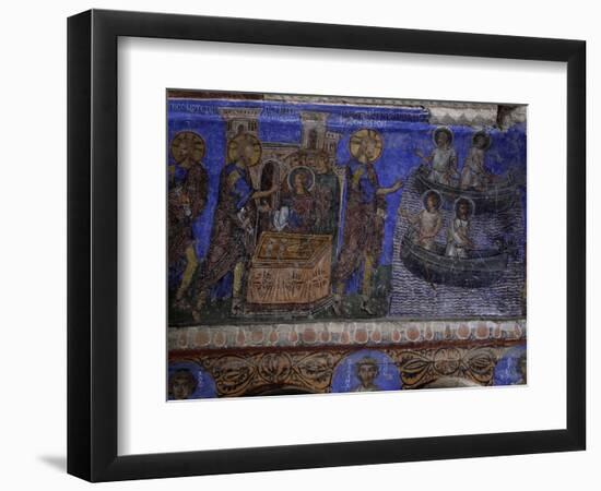 Miracle of Loaves and Fish, Byzantine Fresco in Transept of Tokali Kilise-null-Framed Premium Giclee Print