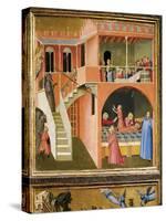Miracle of St. Nicholas Reviving Boy Posed by Demon-Ambrogio Lorenzetti-Stretched Canvas