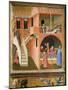 Miracle of St. Nicholas Reviving Boy Posed by Demon-Ambrogio Lorenzetti-Mounted Giclee Print