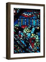 Miracle of the Flowering Lances, Stained Glass, Chartres Cathedral, France, C1225-null-Framed Photographic Print