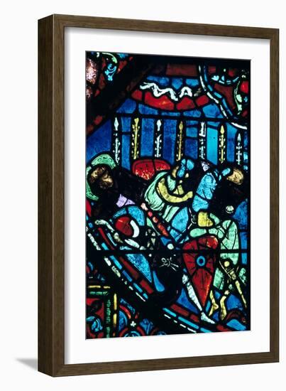 Miracle of the Flowering Lances, Stained Glass, Chartres Cathedral, France, C1225-null-Framed Photographic Print