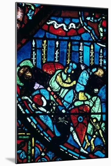 Miracle of the Flowering Lances, Stained Glass, Chartres Cathedral, France, C1225-null-Mounted Photographic Print