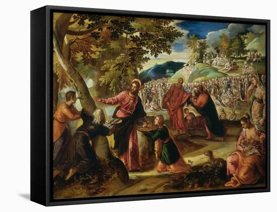 Miracle of the Loves and Fishes-Jacopo Robusti Tintoretto-Framed Stretched Canvas