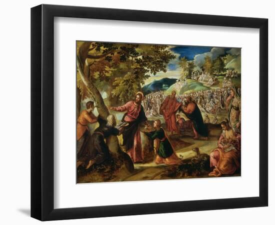 Miracle of the Loves and Fishes-Jacopo Robusti Tintoretto-Framed Premium Giclee Print