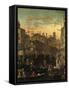 Miracle of the Relic of the True Cross at the Rialto Bridge Or the Healing of the Possessed Man-Vittore Carpaccio-Framed Stretched Canvas