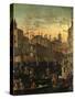 Miracle of the Relic of the True Cross at the Rialto Bridge Or the Healing of the Possessed Man-Vittore Carpaccio-Stretched Canvas