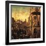 Miracle of the Relic of the True Cross at the Rialto Bridge or the Healing of the Possessed Man-Vittore Carpaccio-Framed Giclee Print